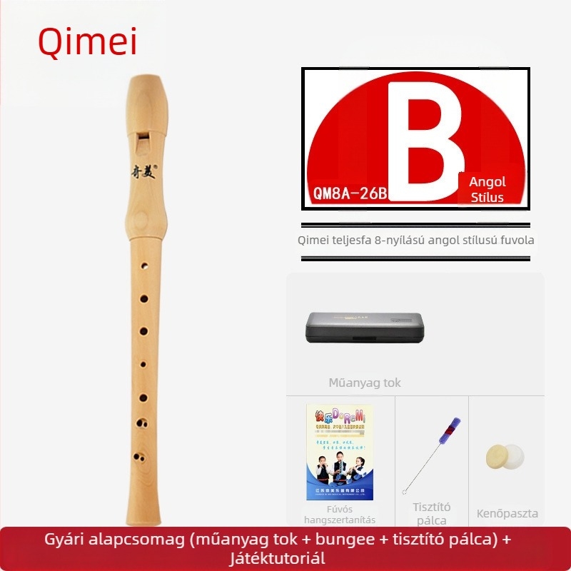 Qimei teljesen fa klarinét nyolclyukas, német rendszer, barokk stílus