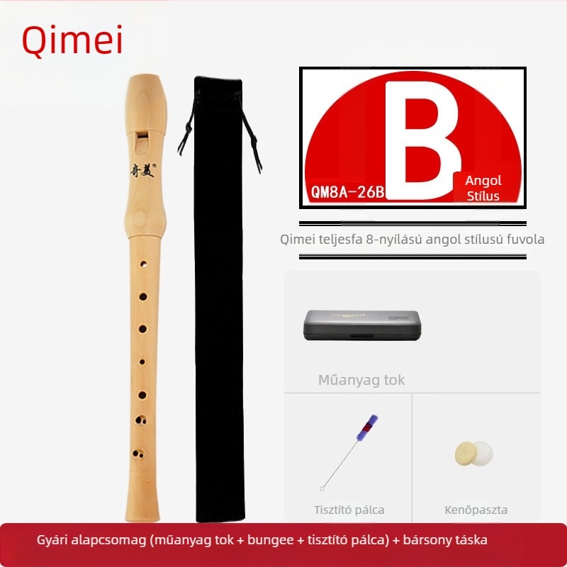 Qimei teljesen fa klarinét nyolclyukas, német rendszer, barokk stílus