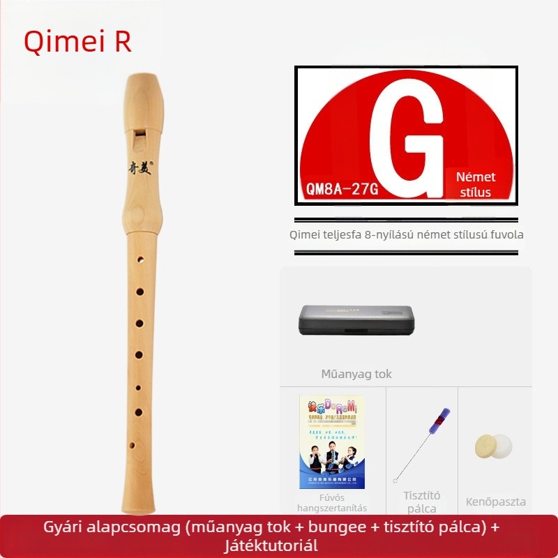 Qimei teljesen fa klarinét nyolclyukas, német rendszer, barokk stílus