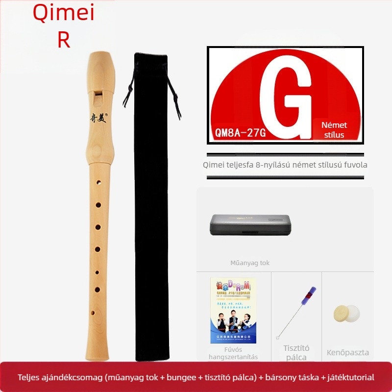 Qimei teljesen fa klarinét nyolclyukas, német rendszer, barokk stílus