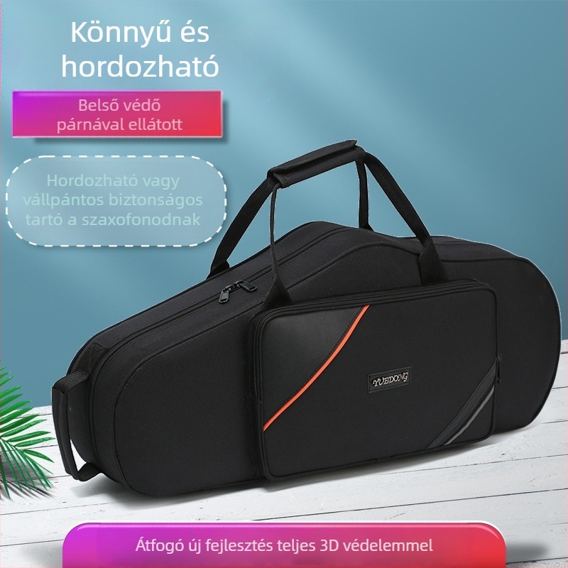Saxofon táska hátizsák kemény héjú, vízálló és könnyű — Oxford vászon; modell S-57; márka YUEDONG; bélés poliészter-pamut