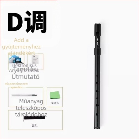 Ír síp-flöte, hatlyukas, test réz-gyanta-alumínium ötvözet, C és D kulcsok