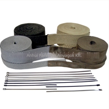 Titán szálas hőszigetelő szalag motorkerékpár kipufogóhoz, tűzálló, 1300°C hőállóság, 900°C használati hőmérséklet, szélesség 25–100 mm