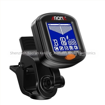 AROMA klip-on hangoló gitárhoz, basszushoz, ukulele-hez és hegedűhöz — Modell AT-2017.01A.101.103.105; Műanyag + Elektronika