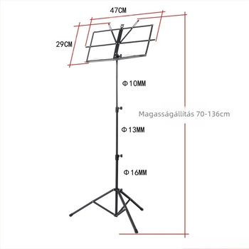 Kottaállvány fémszerkezettel, modell 01 gumírozott fejjel, zacskókban csomagolva
