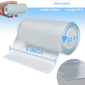 Áttetsző PVC-cső javító szalag — vízálló tömítés, 0,3 mm vastagság, PVC-csövekhez, alkalmas sátrakra és felfújható gyűrűkre
