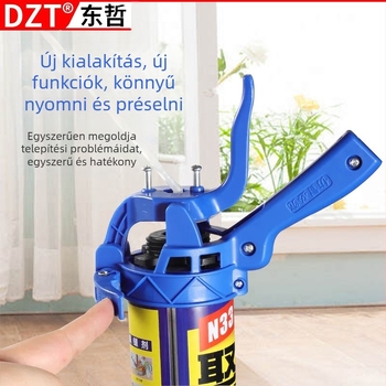 DZT üveghabpisztoly – kézi nyomású tömítőpisztoly üvegekhez, munkaerő-megtakarító eszköz, ABS test