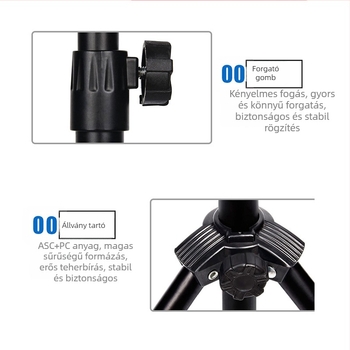 Zenei hangszer állvány, összecsukható paneles kialakítású vas- és ABS-anyagból, 01-es modell, ione márka, hangszerhez.