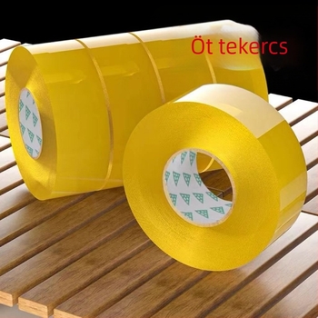 Yixin csomagoló szalag - átlátszó, magas viszkozitású, széles; Hossz 2000 cm, Szélesség 4.38 cm, Vastagság 3 cm