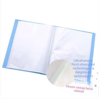 Műanyag többoldalas mappa logóval nyomtatva, testreszabható feldolgozás, lemezvastagság 0,8 mm