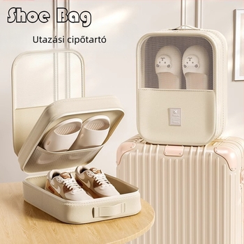 Utazási cipő tároló táska — Twill anyag, modern minimalista stílus, márka Step Ashore, kategória: cipővédők és táskák, 2025 tavaszán debütál.
