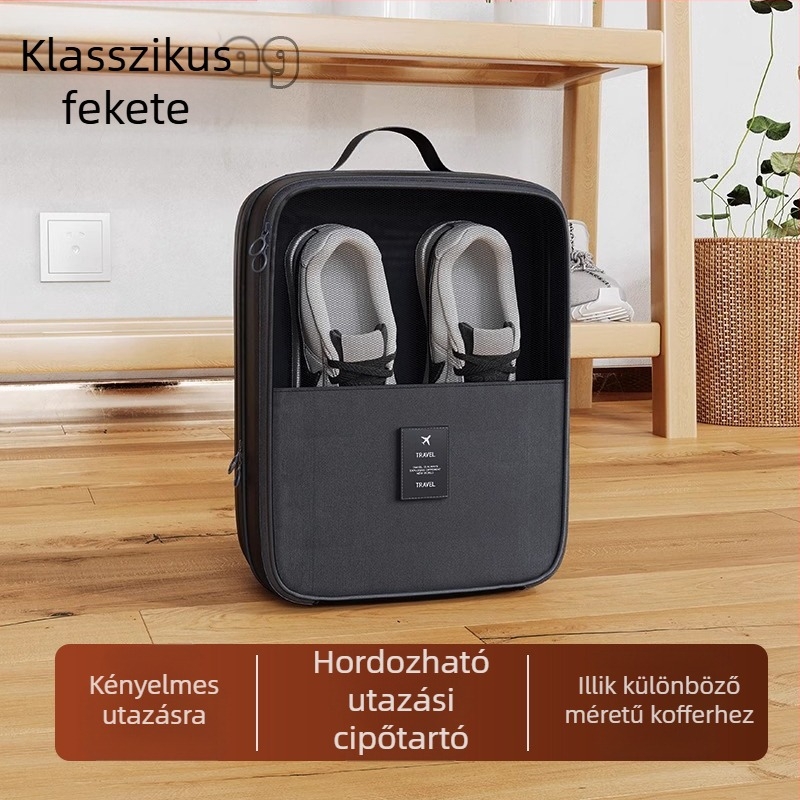Utazási cipő tároló táska — Twill anyag, modern minimalista stílus, márka Step Ashore, kategória: cipővédők és táskák, 2025 tavaszán debütál.