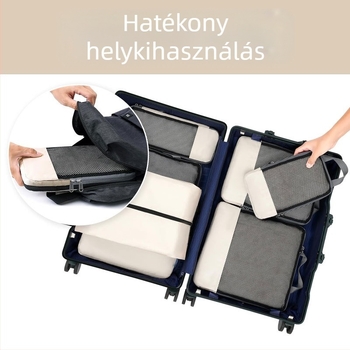 Utazási tároló táska, 6 részes készlet, több méret, Twill Oxford, többfunkciós szervező
