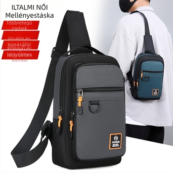 Férfi mellkas táska, utcai stílus, Oxford anyag, lélegző, vízálló, ultra-könnyű, lopás elleni védelem, TOTAI