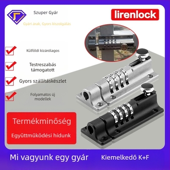 HD09 Jelszavas retesz ajtókhoz — masszív kivitel, cinkötvözet, felület műanyag spraybevonat, márka Liren