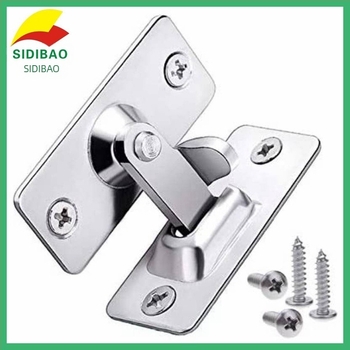 Rozsdamentes acél ajtózár 90°-os sarokzár, modell 00038, alkalmas szekrényekhez és gardróbokhoz, Sidibao