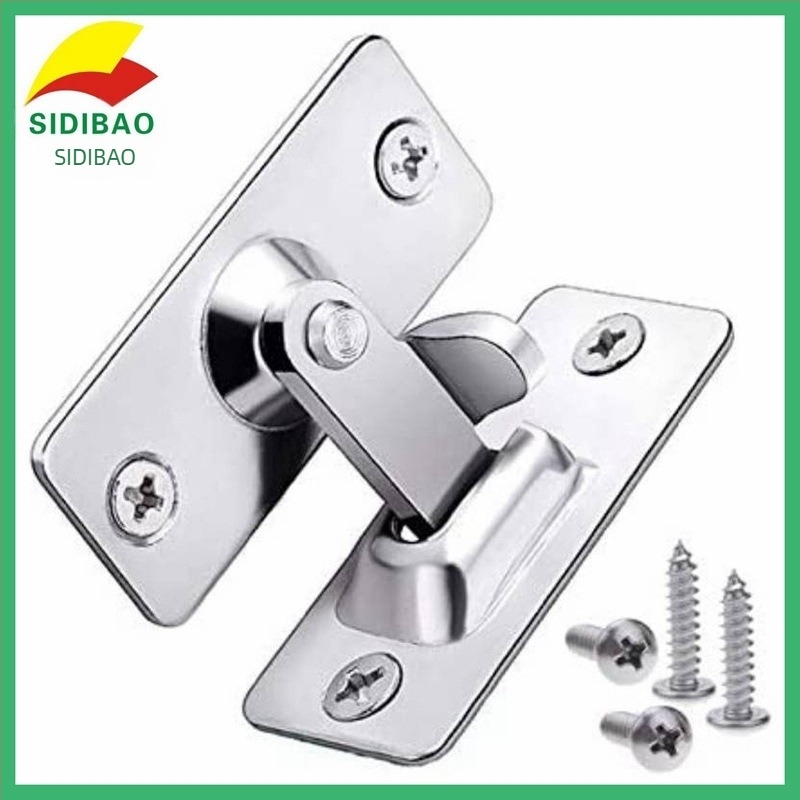 Rozsdamentes acél ajtózár 90°-os sarokzár, modell 00038, alkalmas szekrényekhez és gardróbokhoz, Sidibao