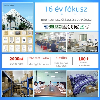 CO-riasztó detektor vezeték nélküli 868/433 MHz, modell Y100A-CR-W(868), 360° észlelés, falra szerelhető, hang- és fényriasztás