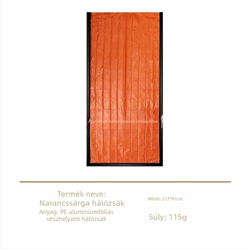 Longxuan Túrázáshoz és túléléshez szükséges vészhelyzeti hálzsák – Meleg hálzsák PE alumínium fóliával | Modell: Warm sleeping bag | Anyag: PE alumínium fólia | Alkalmazási terület: Kemping