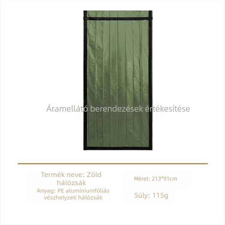 Longxuan Túrázáshoz és túléléshez szükséges vészhelyzeti hálzsák – Meleg hálzsák PE alumínium fóliával | Modell: Warm sleeping bag | Anyag: PE alumínium fólia | Alkalmazási terület: Kemping