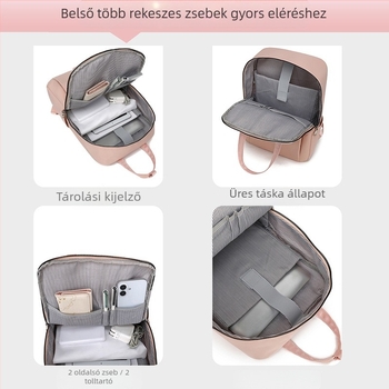 Uniszex hátizsák - 36-55L kapacitás, kompatibil 16 colos laptophoz, Oxford anyag, görbült vállpántok