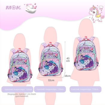 MOK uniszex iskolai hátizsák 3-6. osztály számára - ultra könnyű, Oxford anyag, gerincvédelem, vízálló felület, légpárnás vállpántok