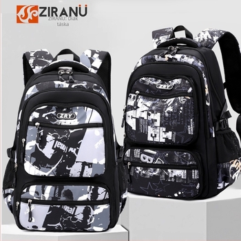 Natural Fish Iskola- és utazó hátizsák, vízálló Oxford anyag, 20–35 L kapacitás, légpárnás vállpántok