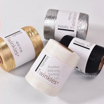 Aranydrót maggal spinált fonal DIY-hoz – csavart szál, márka KNOTITUDE, eredet Kína