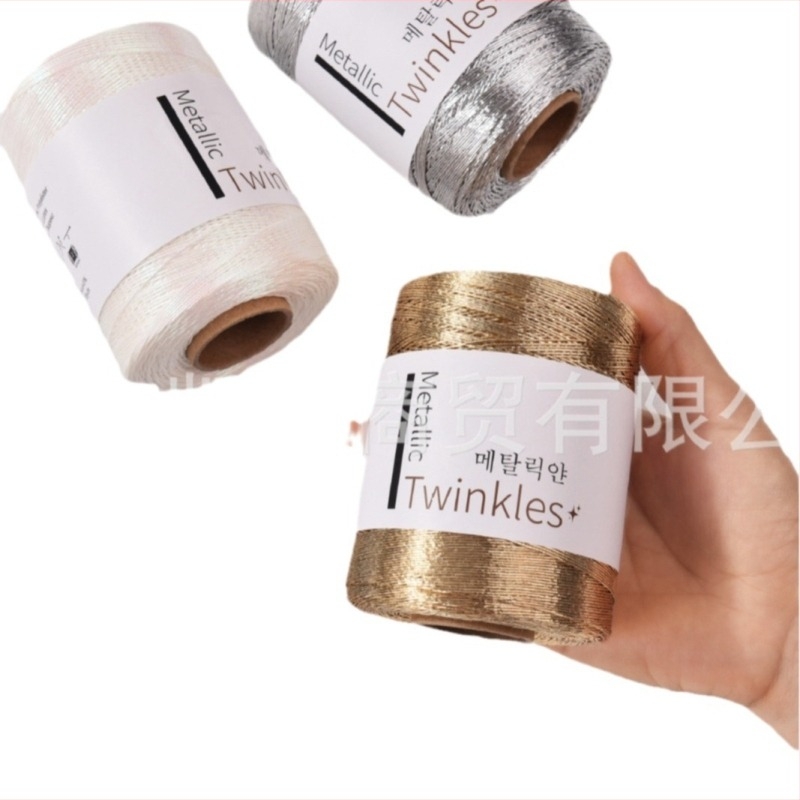 Aranydrót maggal spinált fonal DIY-hoz – csavart szál, márka KNOTITUDE, eredet Kína