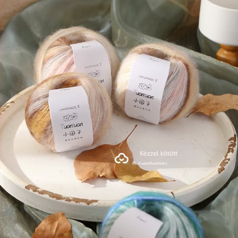 Mohair gyapjú készlet, worsted fonás, csoportos fonásforma, szövésre