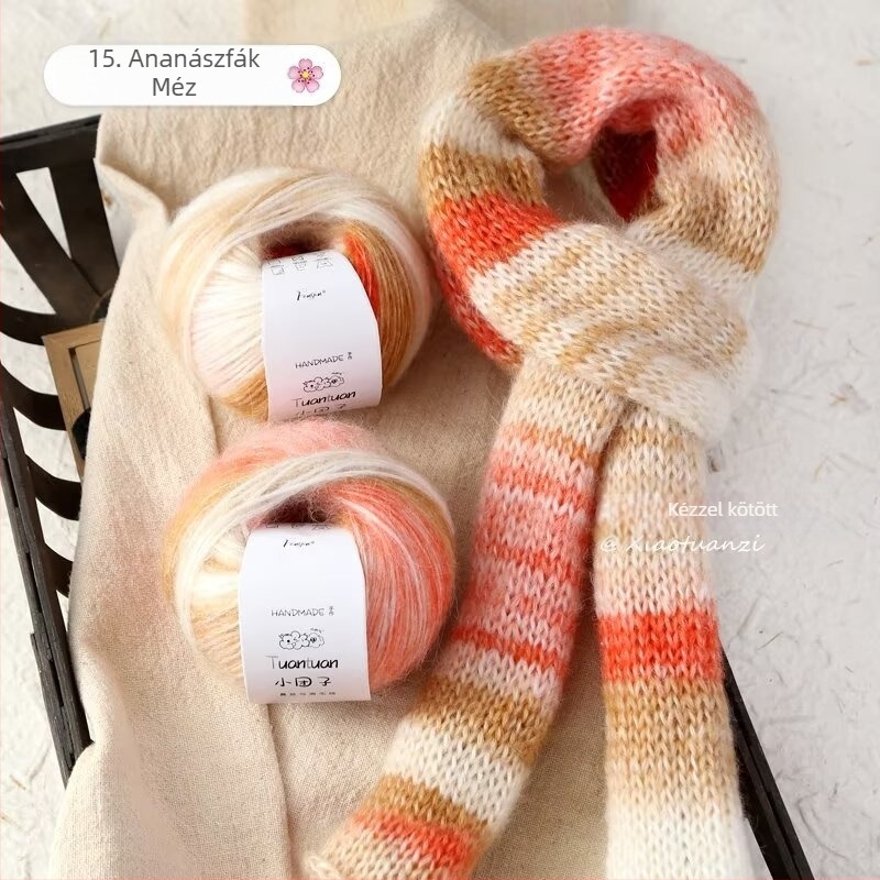 Mohair gyapjú készlet, worsted fonás, csoportos fonásforma, szövésre