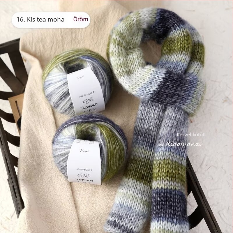 Mohair gyapjú készlet, worsted fonás, csoportos fonásforma, szövésre