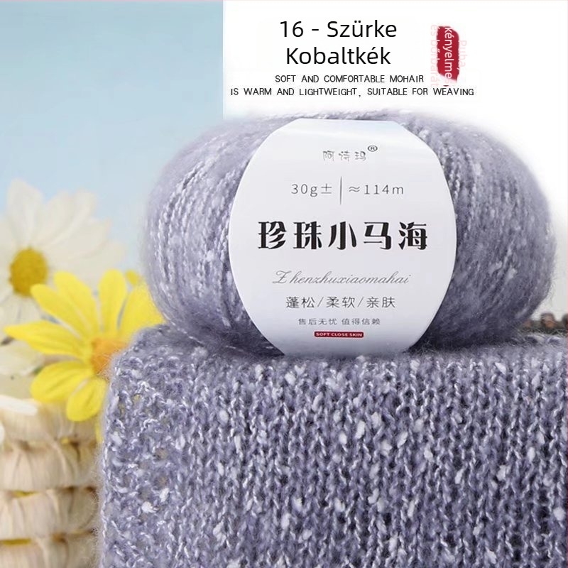 Mohair fonal kötéshez, 12S, 1 szál, csavarodás 200, fél-worsted, Tuan Line