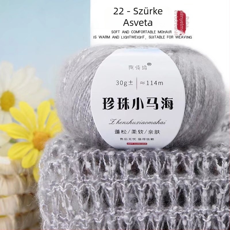 Mohair fonal kötéshez, 12S, 1 szál, csavarodás 200, fél-worsted, Tuan Line