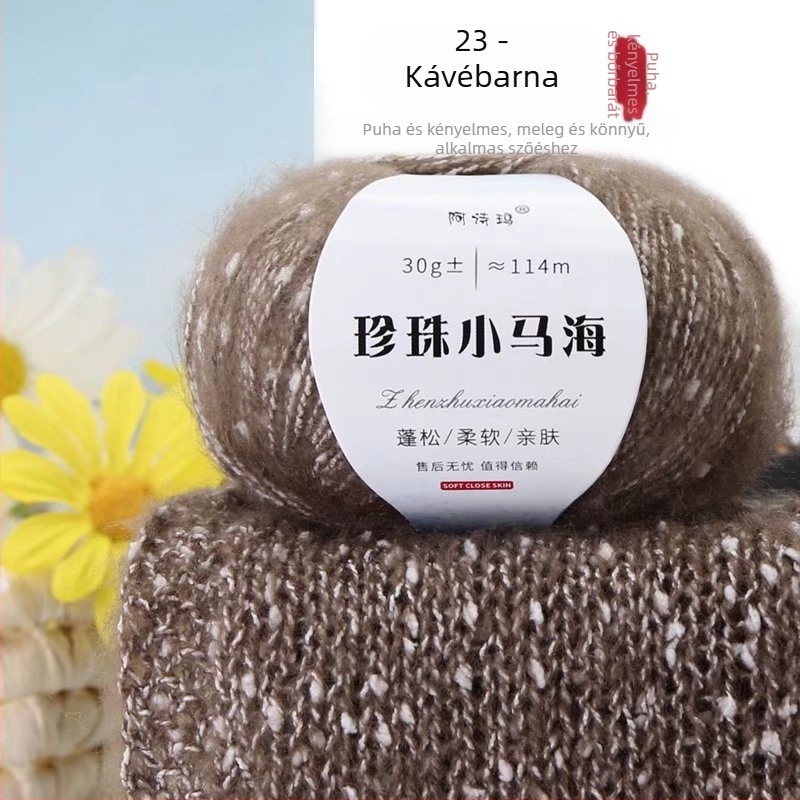 Mohair fonal kötéshez, 12S, 1 szál, csavarodás 200, fél-worsted, Tuan Line