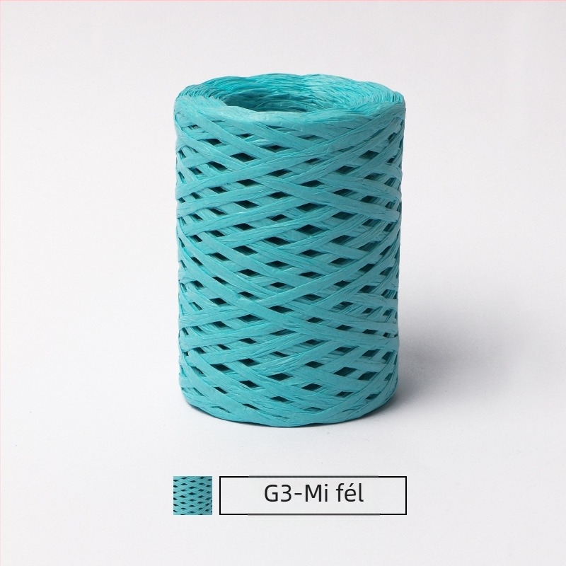 Pamut raffia csőfonal — gyűrűs fonás, márka hiraffia (alias: hiraffia cheer)