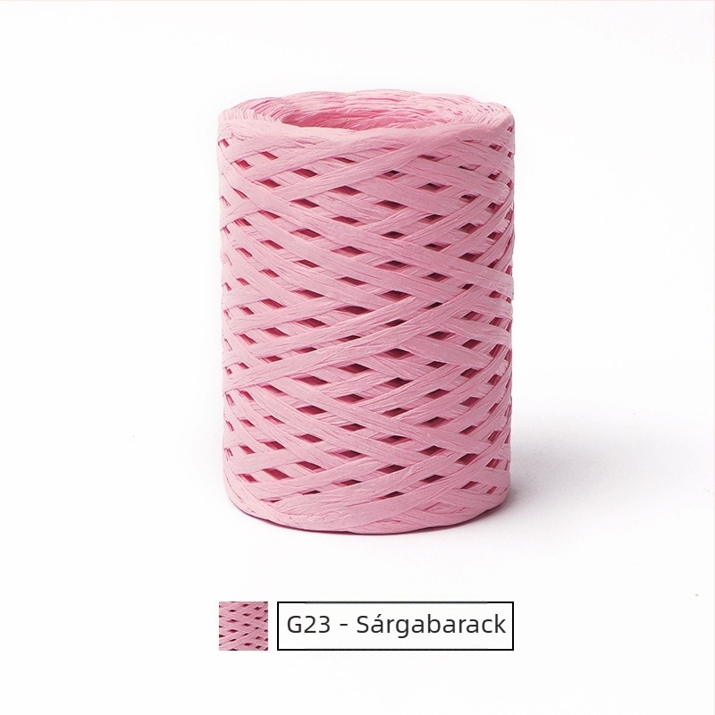 Pamut raffia csőfonal — gyűrűs fonás, márka hiraffia (alias: hiraffia cheer)