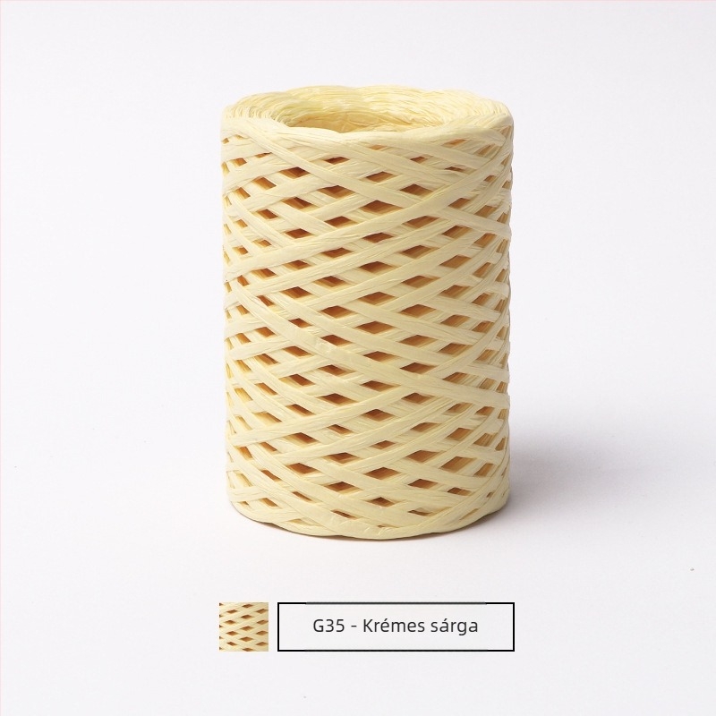 Pamut raffia csőfonal — gyűrűs fonás, márka hiraffia (alias: hiraffia cheer)