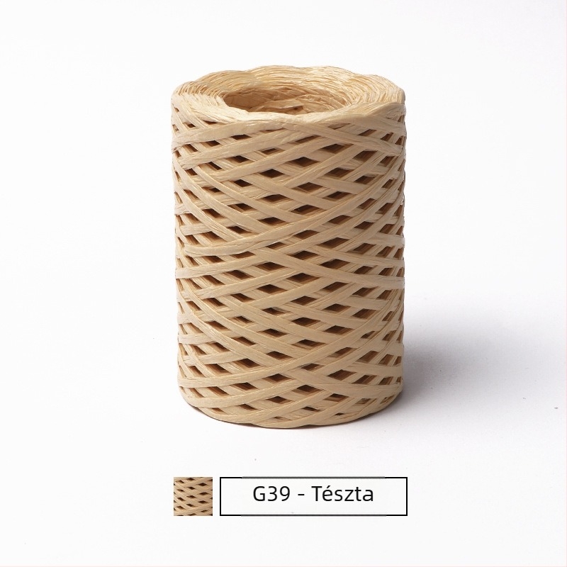 Pamut raffia csőfonal — gyűrűs fonás, márka hiraffia (alias: hiraffia cheer)