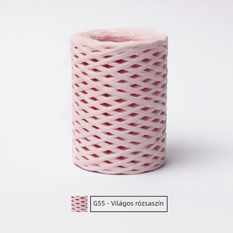 Pamut raffia csőfonal — gyűrűs fonás, márka hiraffia (alias: hiraffia cheer)