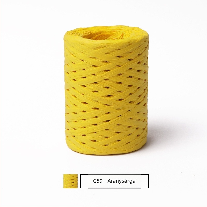 Pamut raffia csőfonal — gyűrűs fonás, márka hiraffia (alias: hiraffia cheer)