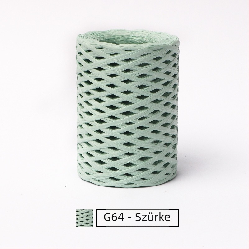 Pamut raffia csőfonal — gyűrűs fonás, márka hiraffia (alias: hiraffia cheer)