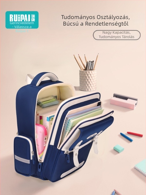 Általános iskolai hátizsák, uniszex, 1-2. osztály, poliészter, terheléscsökkentés, ívelt vállpántok