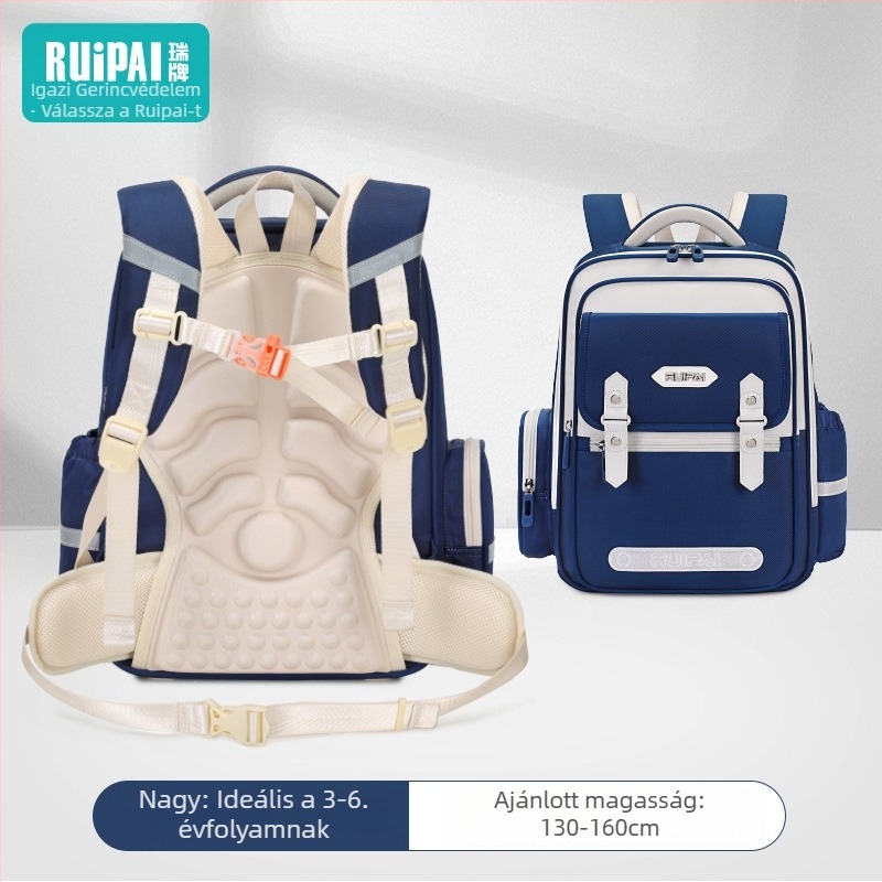 Általános iskolai hátizsák, uniszex, 1-2. osztály, poliészter, terheléscsökkentés, ívelt vállpántok