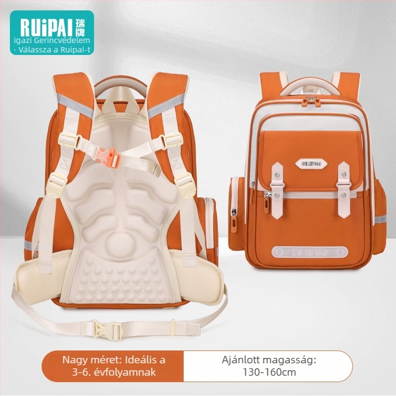 Általános iskolai hátizsák, uniszex, 1-2. osztály, poliészter, terheléscsökkentés, ívelt vállpántok
