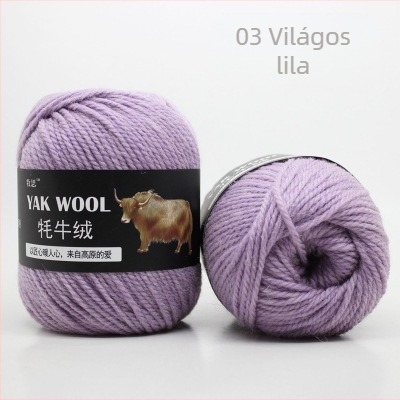 YAK bársony 3-szálú gyapjú fonal kézi kötéshez és horgoláshoz, worsted spun, tekercsekben