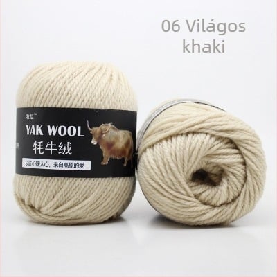 YAK bársony 3-szálú gyapjú fonal kézi kötéshez és horgoláshoz, worsted spun, tekercsekben