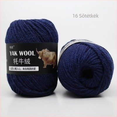YAK bársony 3-szálú gyapjú fonal kézi kötéshez és horgoláshoz, worsted spun, tekercsekben