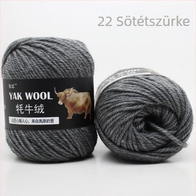 YAK bársony 3-szálú gyapjú fonal kézi kötéshez és horgoláshoz, worsted spun, tekercsekben