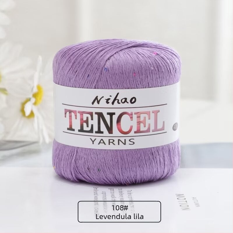 Kézi kötéshez való fonal – Tencel Sequin Lace szál, gyűrűs fonás, csomagos fonal, Mu Pai